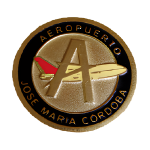 Escudo Pin regular circular en zamack